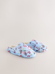 Azul - Pantufas de pelúcia Mule - Imagem 7 de 11