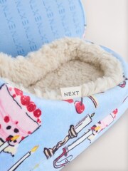 Azul - Pantufas de pelúcia Mule - Imagem 9 de 11