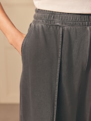 Charcoal Grey Wide Leg Joggers - Image 6 of 10