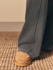 Charcoal Grey Wide Leg Joggers - Image 7 of 10