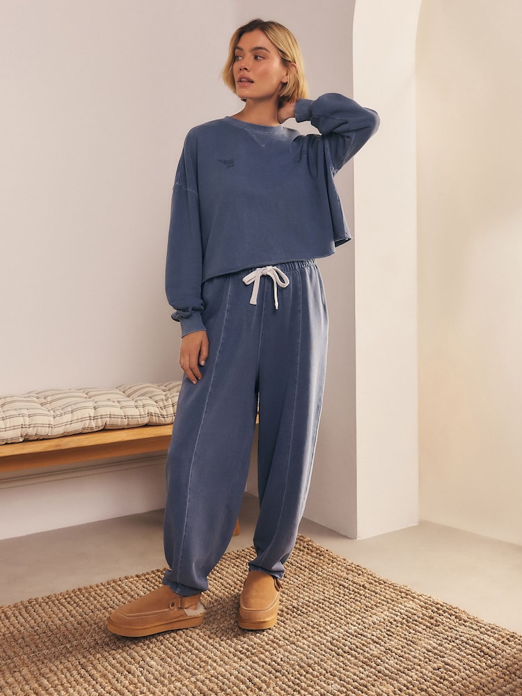 Blue Barrel Leg Joggers - Image 1 of 6
