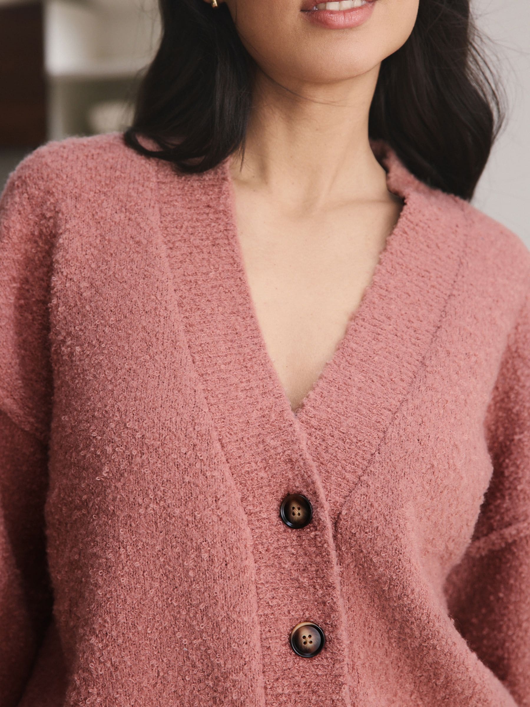 Buy Pink Boucle Cardigan from Next USA