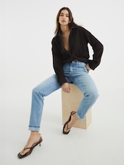 River Island легкие моделирующие джинсы в винтажном стиле - Image 2 of 4