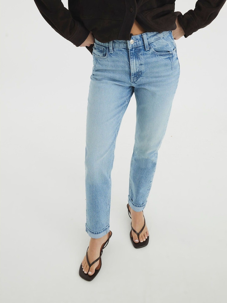 River Island Blue Light Mom Fit Sculpt Jeans - Image 3 of 4