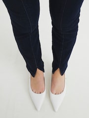 River Island Blue High Rise Slim Fit 100% Cotton Jeans - Image 3 of 3