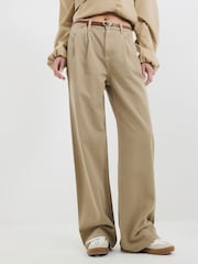 River Island Brown Tailored Baggy 100% Cotton Jeans - Image 4 of 6