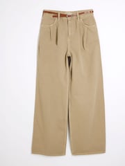 River Island Brown Tailored Baggy 100% Cotton Jeans - Image 5 of 6