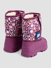 JoJo Maman Bébé Berry Floral Alpine Snow Boots - Image 2 of 5