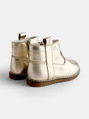 JoJo Maman Bébé Gold Cosy Lined Chelsea Boots - Image 2 of 4