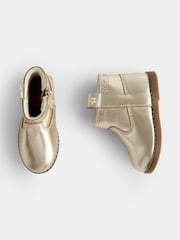 JoJo Maman Bébé Gold Cosy Lined Chelsea Boots - Image 4 of 4