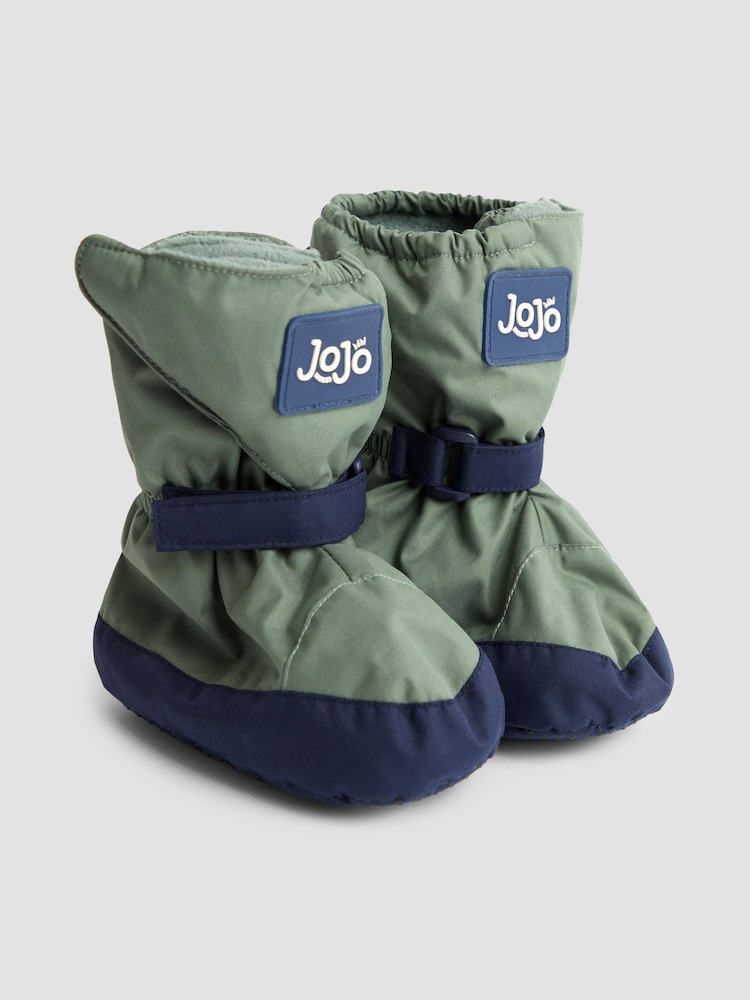 JoJo Maman Bébé Khaki Fleece Lined Booties - Image 1 of 4 JoJo Maman Bébé Khaki Fleece Lined Booties - Image 1 of 4