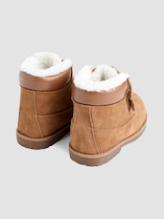 JoJo Maman Bébé Brown Leather Trainers - Image 2 of 4