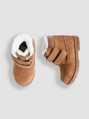 JoJo Maman Bébé Brown Leather Trainers - Image 3 of 4