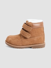 JoJo Maman Bébé Brown Leather Trainers - Image 4 of 4