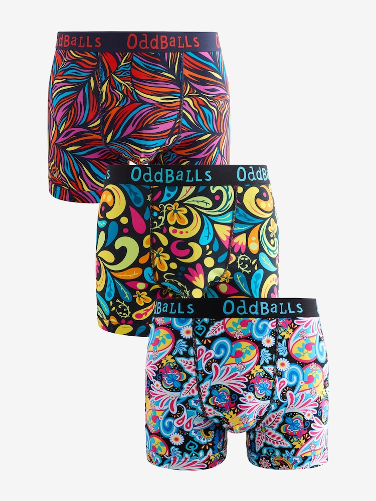 OddBalls Blue Mens Bohemian Bundle Boxers 3 Pack - Image 1 of 4 OddBalls Blue Mens Bohemian Bundle Boxers 3 Pack - Image 1 of 4