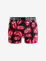 OddBalls Black Mens Rolling Stones Boxers - Image 1 of 1