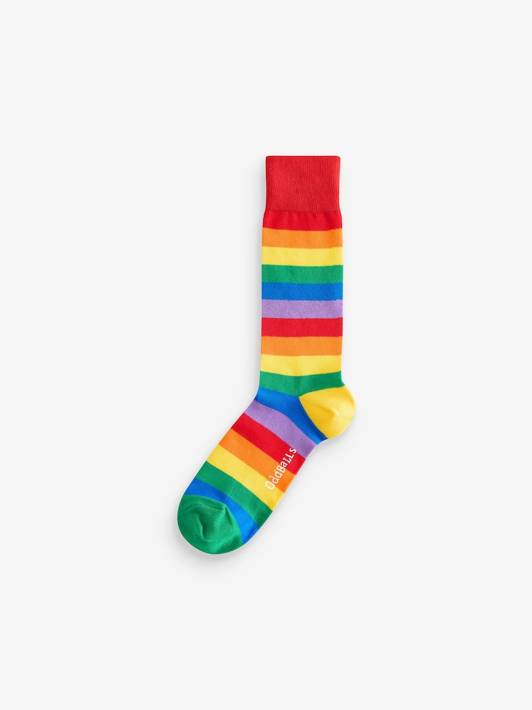 OddBalls Multi Mens Stripes Bundle Socks 6 Pack - Image 2 of 7