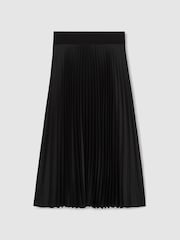 Черный - Reiss Seren Pleated Midi Skirt - Изображение 2 из 7