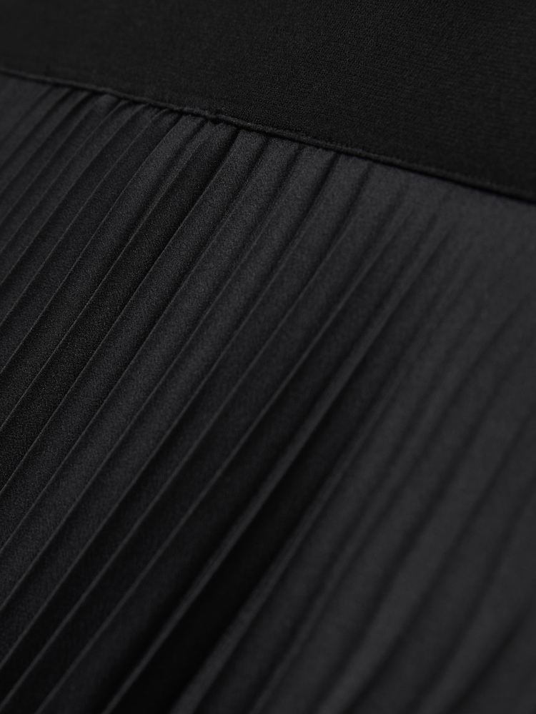Черный - Reiss Seren Pleated Midi Skirt - Изображение 7 из 7