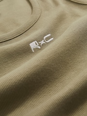 Reiss Sage Green Longa Reiss | Ché Logo-Embroidered Vest - Image 6 of 6