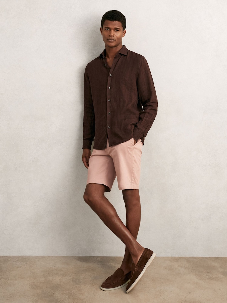 Rosa - Pantalones cortos chinos con elástico Wicket de Reiss - Imagen 1 de 6 Rosa - Pantalones cortos chinos con elástico Wicket de Reiss - Imagen 1 de 6