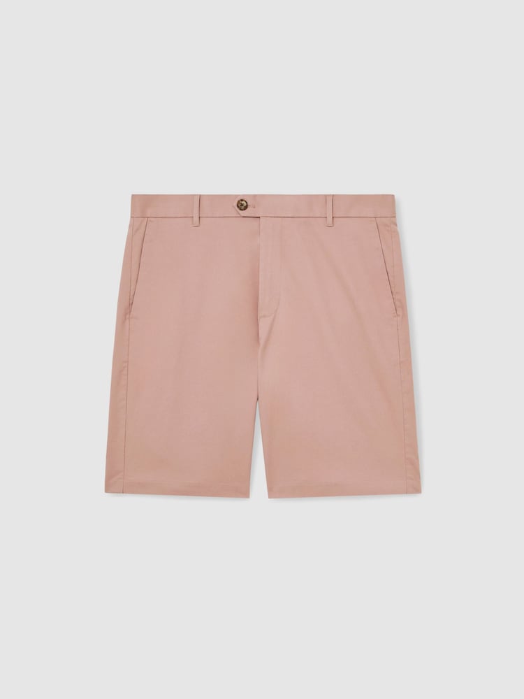 Rosa - Reiss Wicket Cotton Chino Shorts with Stretch - Imagen 2 de 6