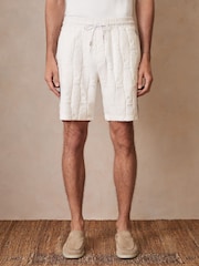 Reiss White Salina Reiss | Ché Towelling Monogram Shorts - Image 4 of 6