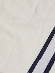 Reiss White Salina Reiss | Ché Towelling Monogram Shorts - Image 6 of 6