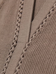 Reiss Mink Lanette Craft Stitch Rib Knit Vest - Image 6 of 6