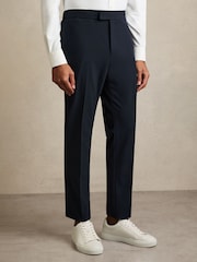 Reiss Navy Found Slim-Fit Drawstring Trousers - Image 3 of 7