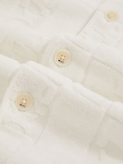 Reiss White Kala Reiss | Ché Towelling Monogram Shirt - Image 6 of 6