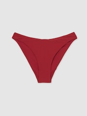 Reiss Dark Red Nara Fixed-Side Bikini Bottoms - Image 2 of 5