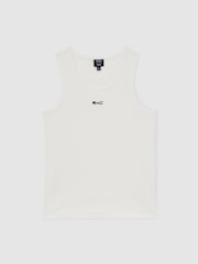 Reiss White Longa Reiss | Ché Logo-Embroidered Vest - Image 2 of 7