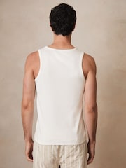 Reiss White Longa Reiss | Ché Logo-Embroidered Vest - Image 5 of 7