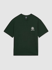 Reiss Green Artola Reiss | Ché Cotton Palm-Tree T-Shirt - Image 2 of 6