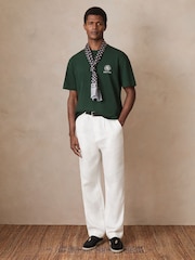 Reiss Green Artola Reiss | Ché Cotton Palm-Tree T-Shirt - Image 3 of 6