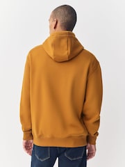 Dark Yellow Regular Fit Heavyweight Cotton Rich Jersey Hoodie - Image 2 of 7