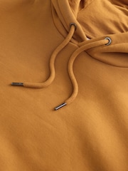 Dark Yellow Regular Fit Heavyweight Cotton Rich Jersey Hoodie - Image 7 of 7