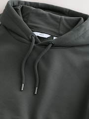 Slate Grey Regular Fit Heavyweight Cotton Rich Jersey Hoodie - Image 8 of 8