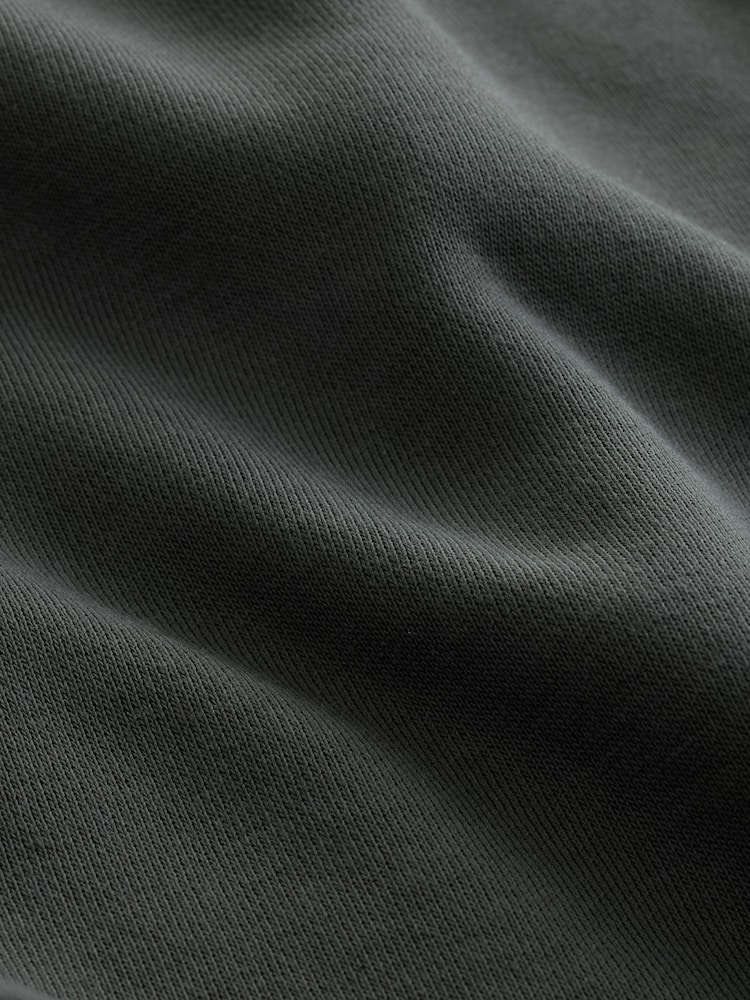 Slate Grey Regular Fit Heavyweight Cotton Rich Jersey Hoodie - Image 9 of 9 Slate Grey Regular Fit Heavyweight Cotton Rich Jersey Hoodie - Image 9 of 9