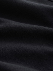 Black Regular Fit Heavyweight Cotton Rich Jersey Hoodie - Image 7 of 8