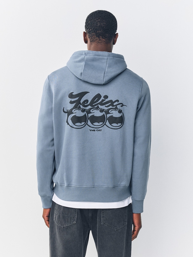 Blue Felix License Graphic Print Hoodie - Image 1 of 9