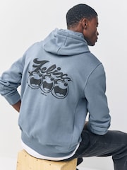 Blue Felix License Graphic Print Hoodie - Image 4 of 9