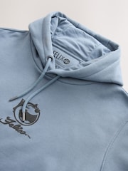 Blue Felix License Graphic Print Hoodie - Image 9 of 9