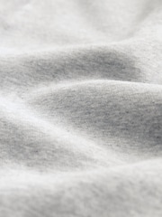 Grey Marl Regular Fit Heavyweight Cotton Rich Jersey Hoodie - Image 2 of 3