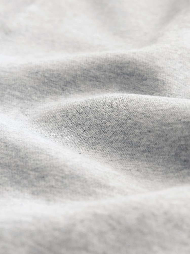 Grey Marl Regular Fit Heavyweight Cotton Rich Jersey Hoodie - Image 2 of 3