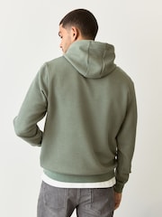 Sage Green Diagonal Textured Hoodie - Image 3 of 5