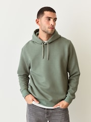 Sage Green Diagonal Textured Hoodie - Image 4 of 5