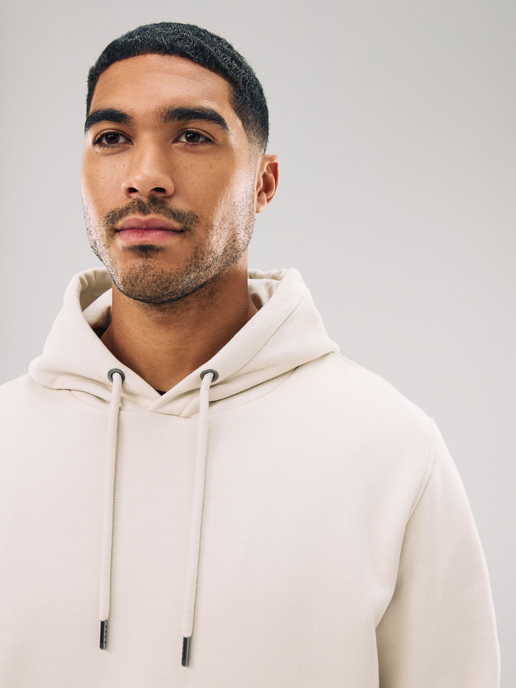 Buy Ecru White Regular Fit Heavyweight Cotton Rich Jersey Hoodie