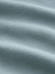 Blue Regular Fit Heavyweight Cotton Rich Jersey Hoodie - Image 7 of 8